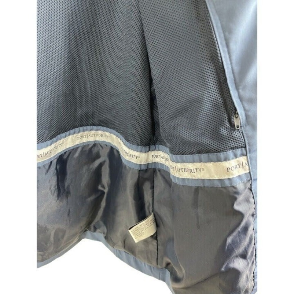 Port Authority Full-Zip Mock-Neck Jacket Women Medium Blue Windbreaker - Picture 8 of 8